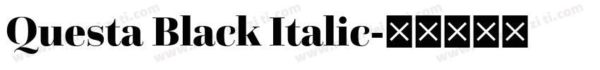 Questa Black Italic字体转换